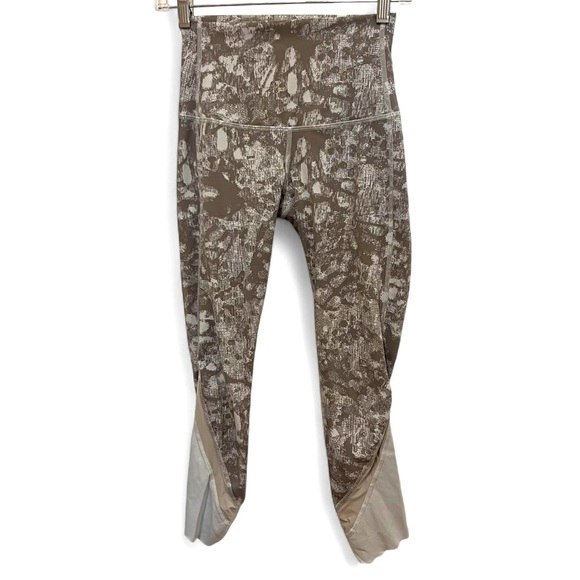 Lululemon wunder under luxtreme light gray HR 23” crop leggings size 4 W6BN8S - Picture 1 of 12